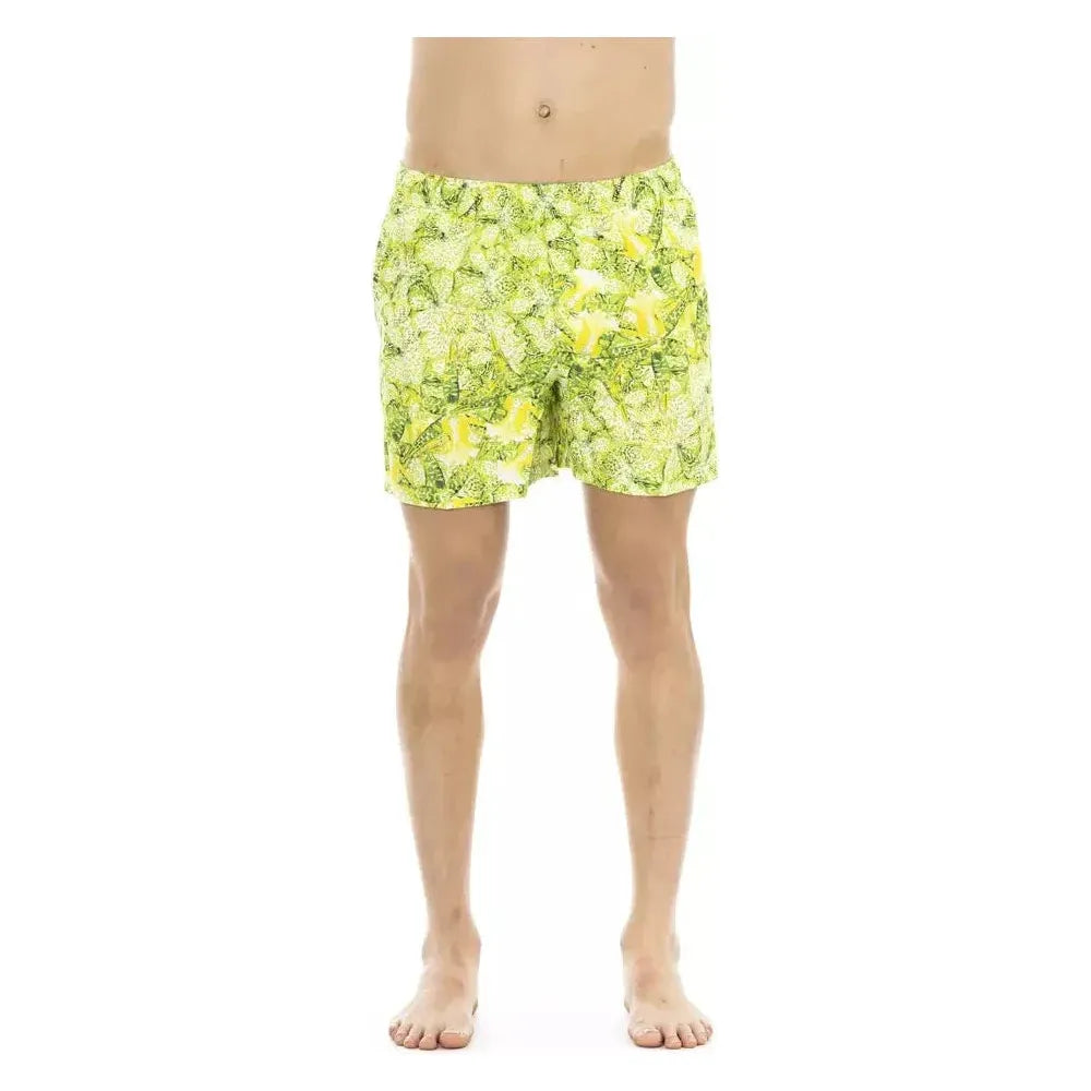 شورت سباحة رجالي من البوليستر باللون الأخضر من Just Cavalli