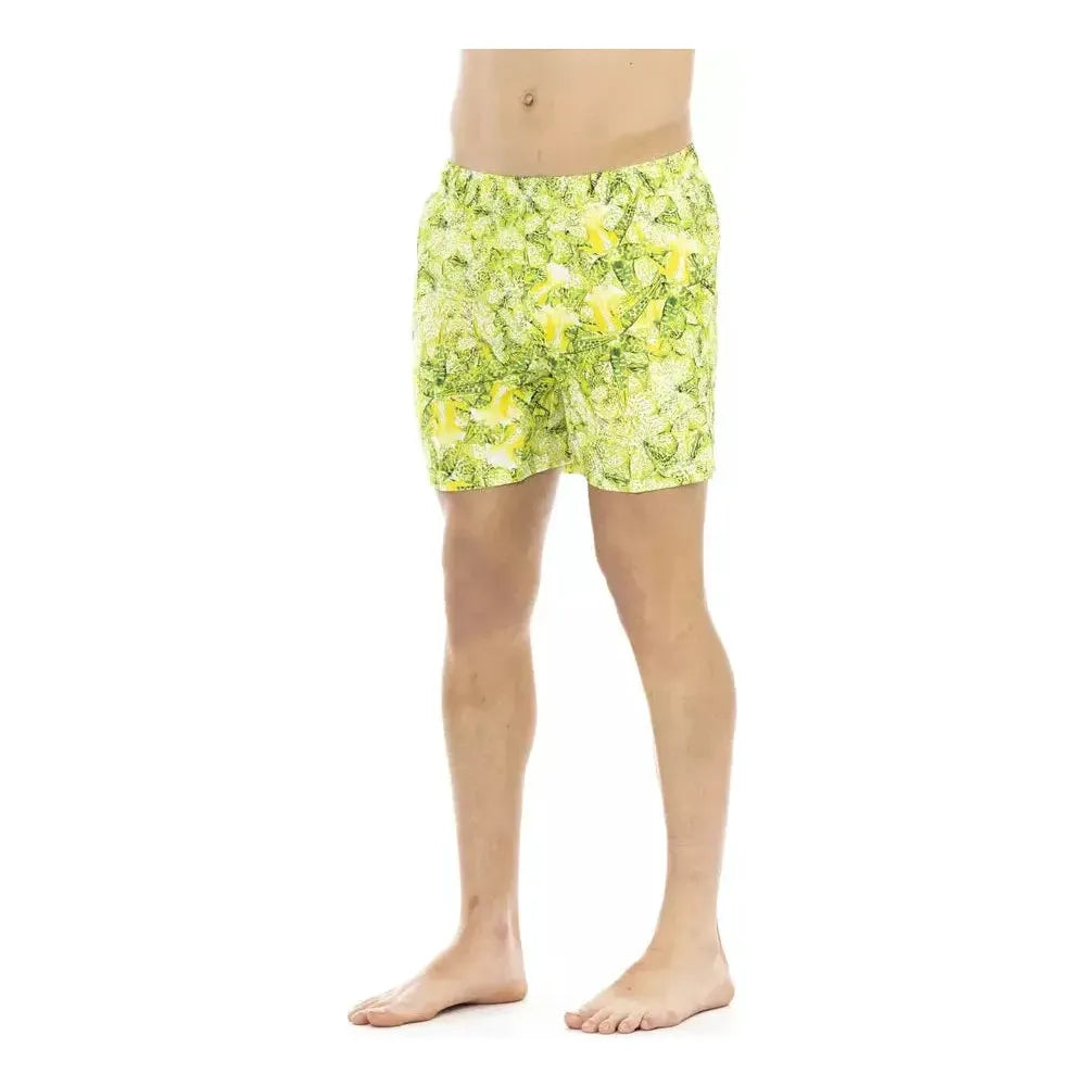 شورت سباحة رجالي من البوليستر باللون الأخضر من Just Cavalli