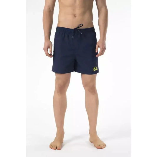 Just Cavalli Blue Nylon Men Swim Short JU-22579-XXL