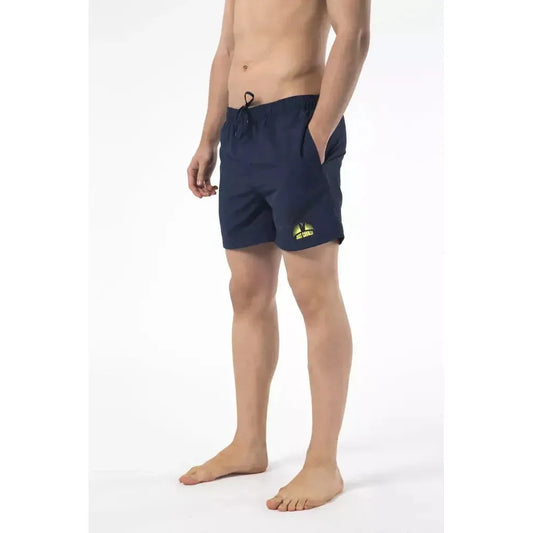 Just Cavalli Blue Nylon Men Swim Short JU-22579-XXL