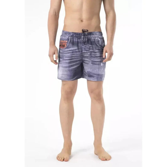 Just Cavalli Blue Polyester Men Swim Shorts JU-22582-XXL