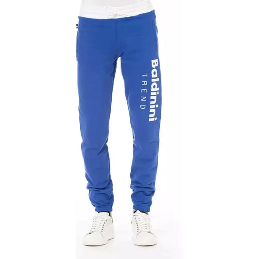 Baldinini Trend Blue Cotton Men Sport Pant BA-22491-XXL