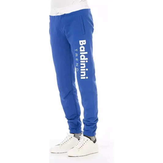 Baldinini Trend Blue Cotton Men Sport Pant BA-22491-XXL