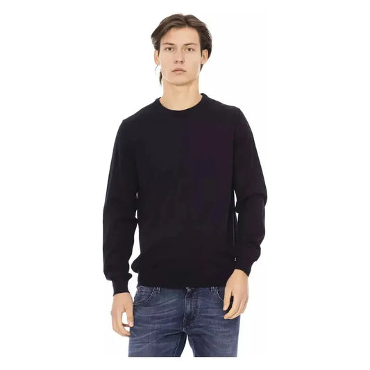 Baldinini Trend Blue Fabric Men Sweater BA-22431-XL