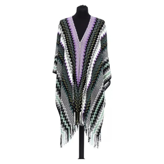 Missoni Multicolor Wool Women Poncho
