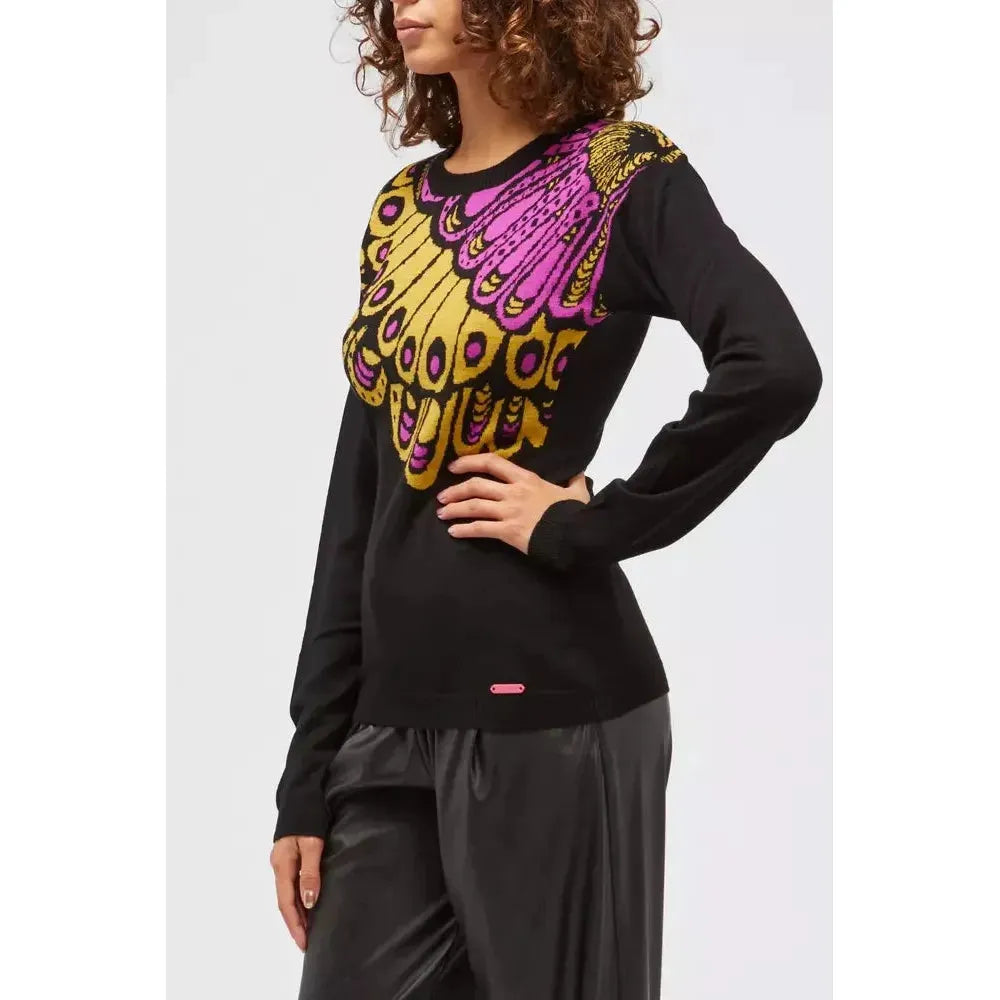 时尚长袖印花毛衣