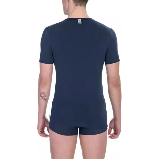 Bikkembergs Blue Cotton Men T-Shirt BI-21802-M