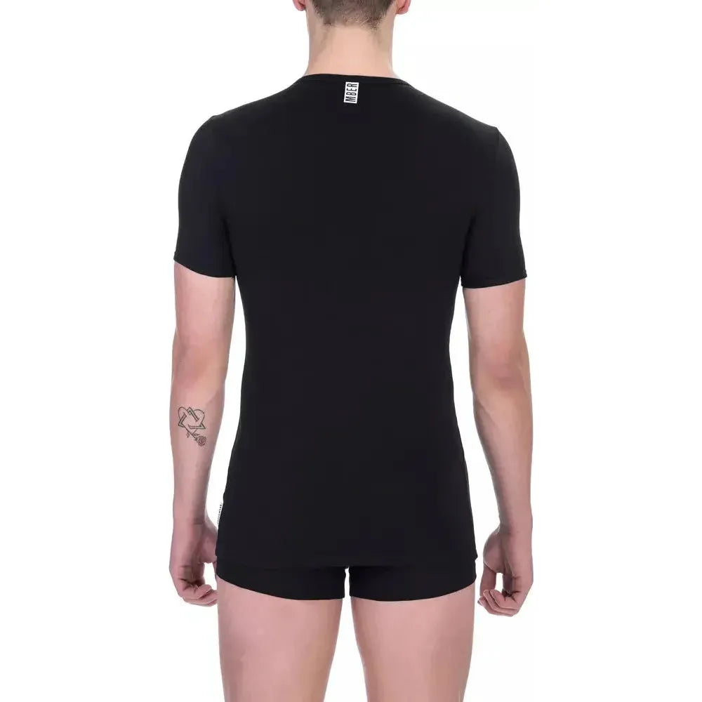 Bikkembergs Black Cotton Men T-Shirt Twin Pack