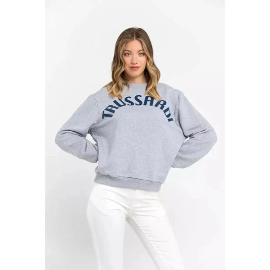 Trussardi Gray Cotton Women Sweatshirt TR-21546-L