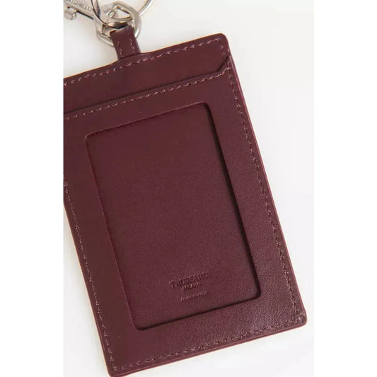 Trussardi Brown Leather Men Badge Holder TR-21583