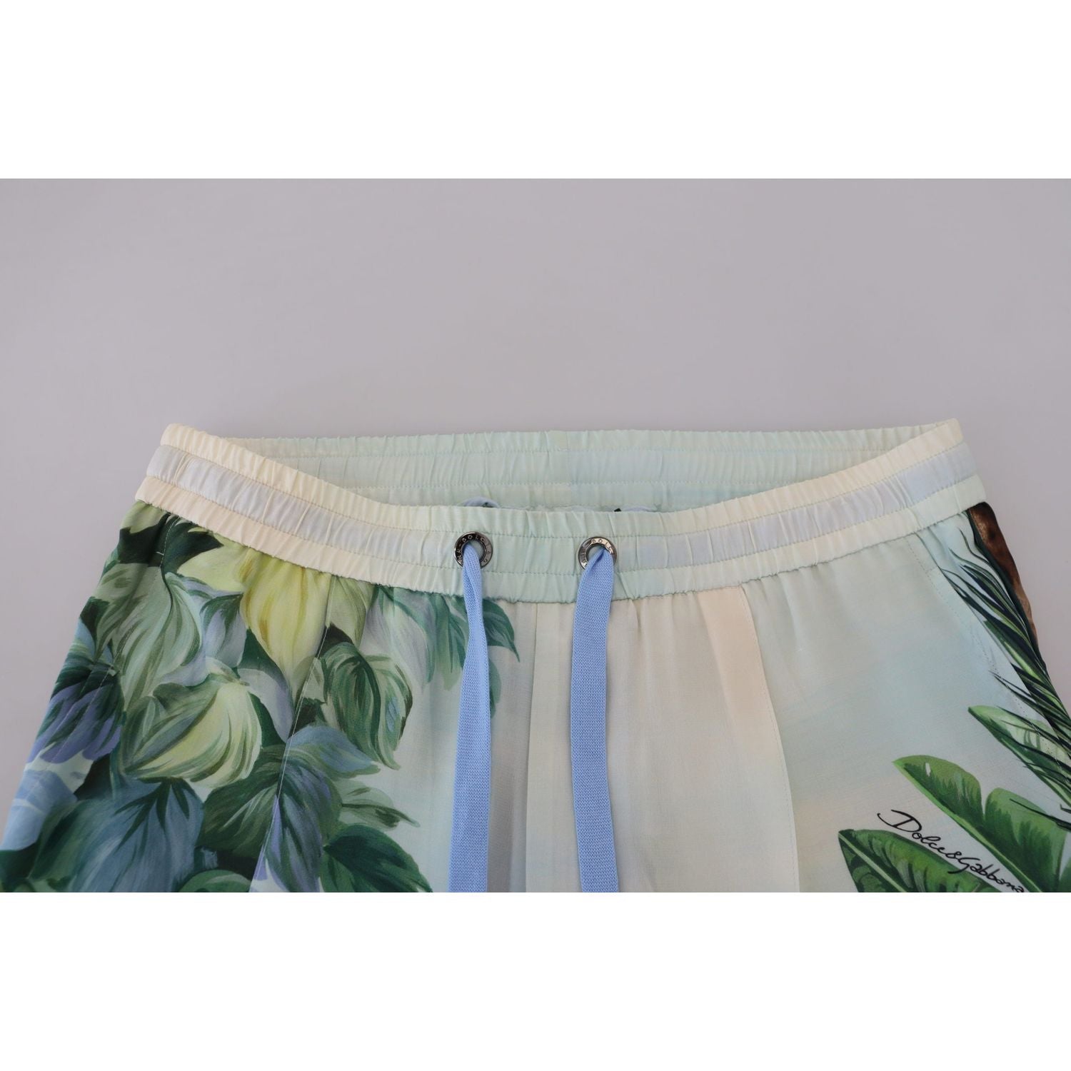 بنطلون حرير متعدد الألوان من دولتشي آند غابانا