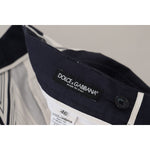 Dolce & Gabbana White Cotton Striped Cropped Pants PAN73260 - 46