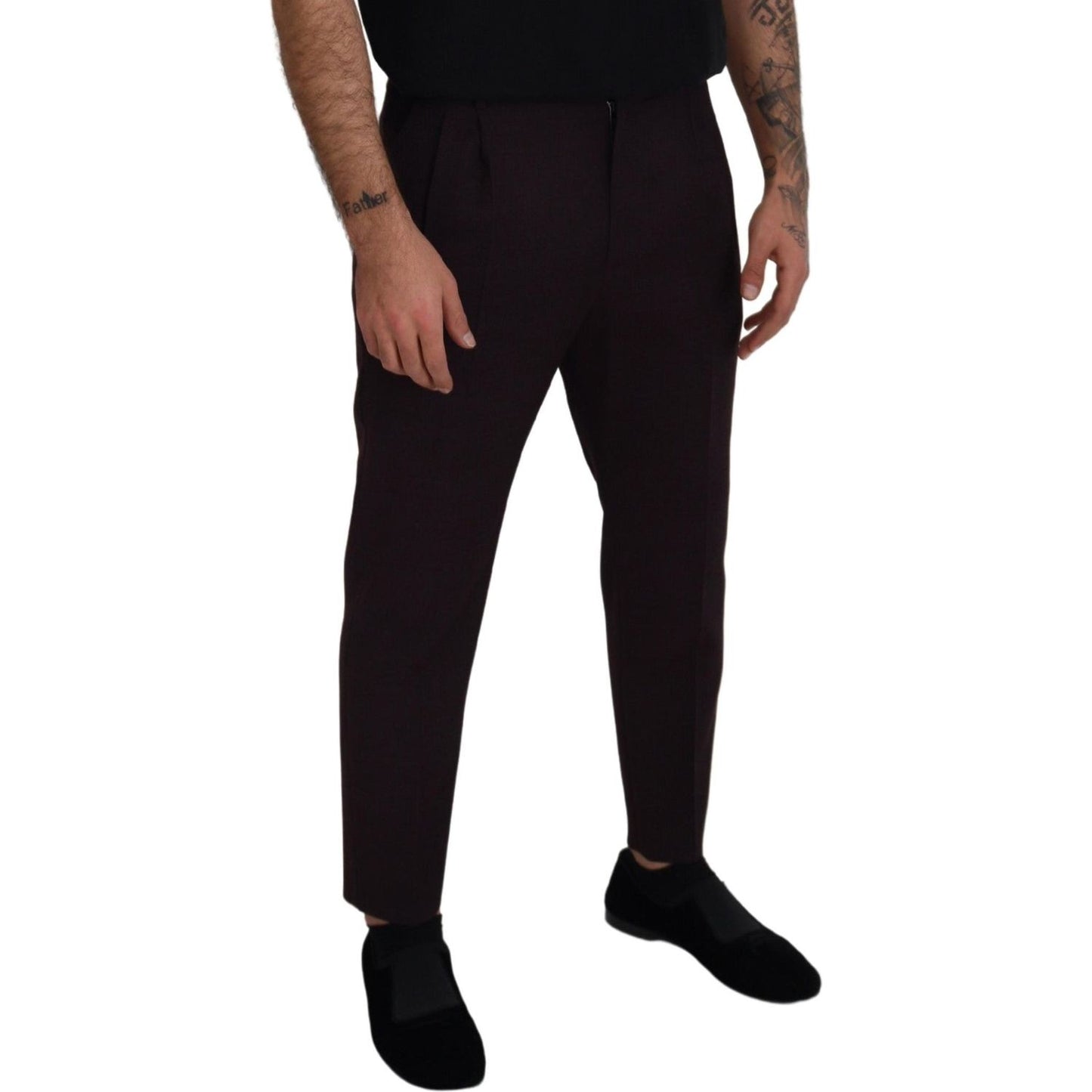 Dolce & Gabbana Brown Cotton Chino Men Pants PAN73266 - 48