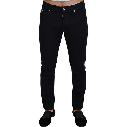 Dolce & Gabbana Black Cotton Skinny Casual Denim Jeans PAN73387 - 48