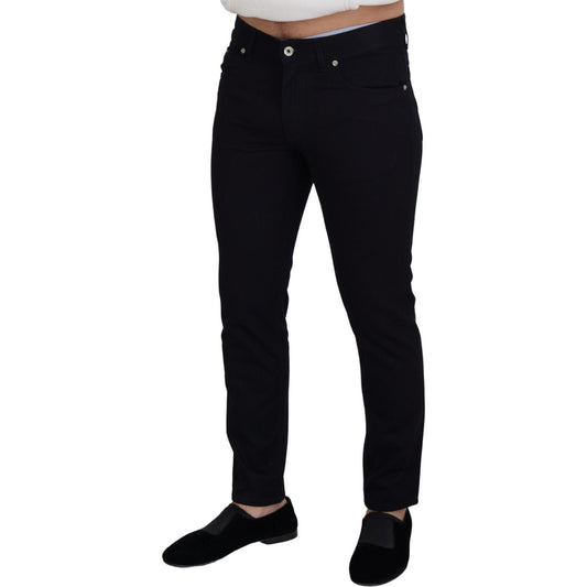 Dolce & Gabbana Black Cotton Skinny Casual Denim Jeans PAN73387 - 48