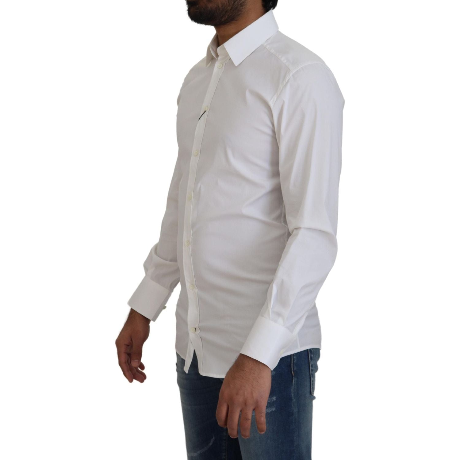قميص دولتشي آند غابانا الأبيض المبهر بقصّة Slim Fit