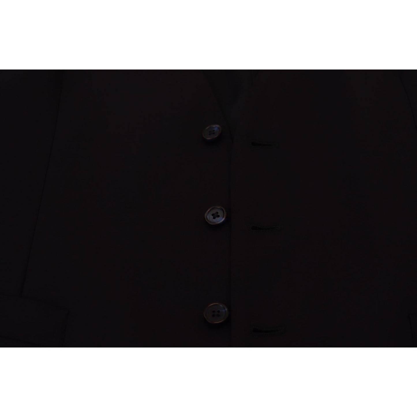 Dolce & Gabbana Dark Blue Wool Stretch Waistcoat Formal Vest TSH83026 - 48