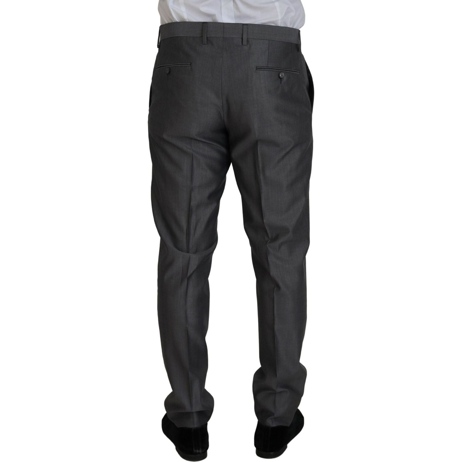 طقم بدلة سيسيليا رمادي فضي أنيق من دولتشي آند غابانا