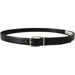 Dolce & Gabbana Elegant Black Leather Belt with Silver Buckle Dolce & Gabbana Dark Slate Gray