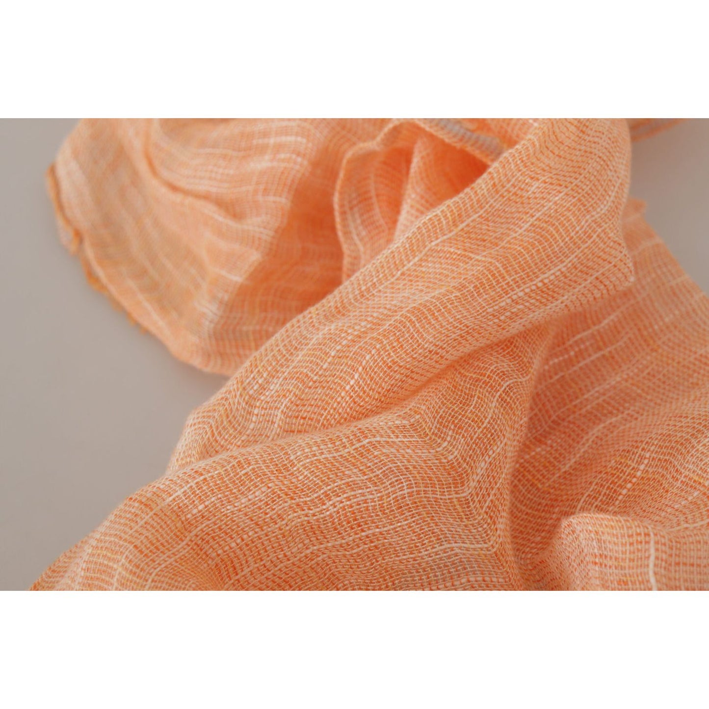 Malo Peach Linen Knitted Shawl Wrap Fringes Scarf MS6452