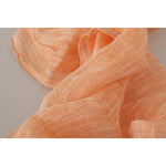 Malo Peach Linen Knitted Shawl Wrap Fringes Scarf MS6452