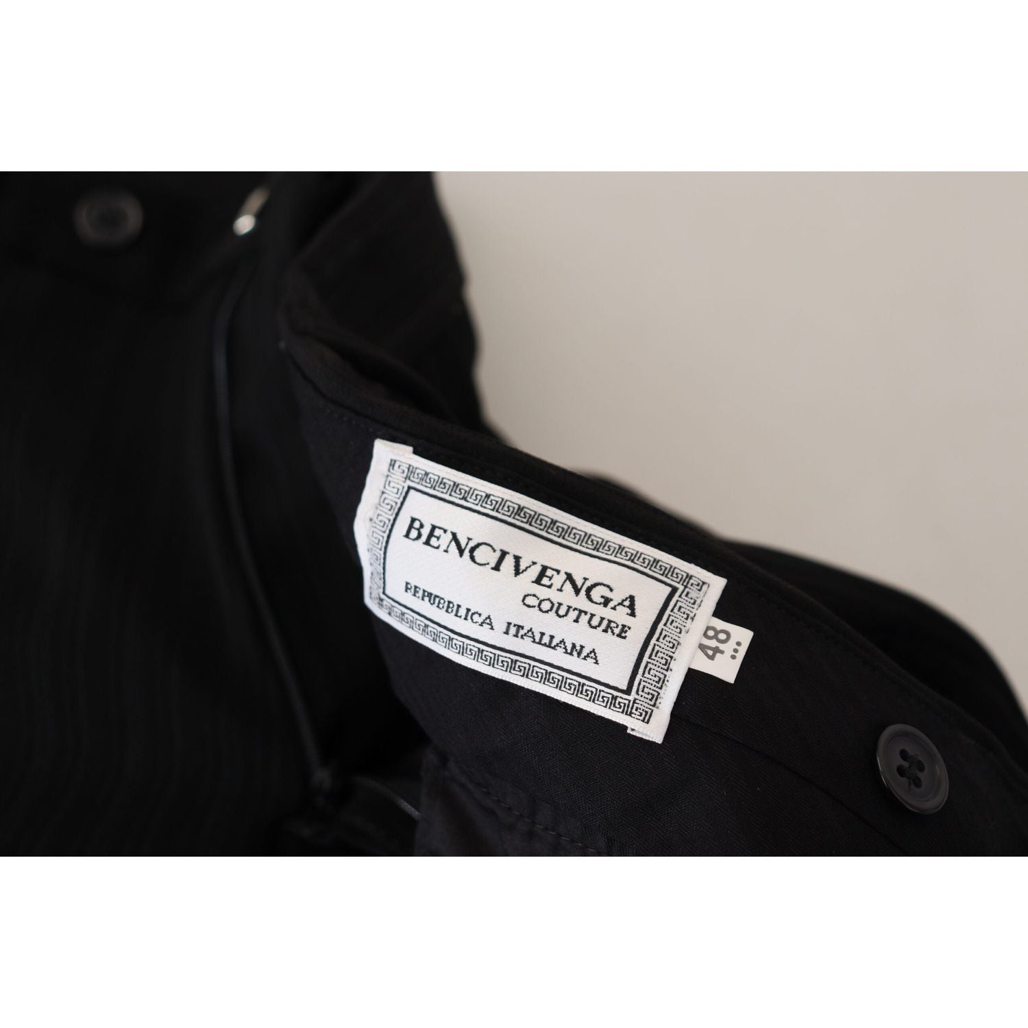 بنطلون BENCIVENGA أسود أنيق من تصميم إيطالي