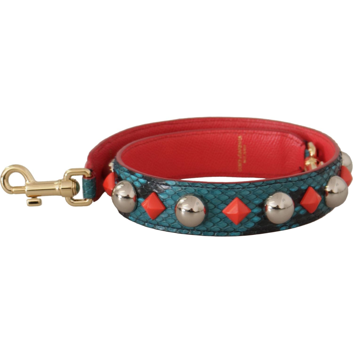 翠绿色皮革肩带