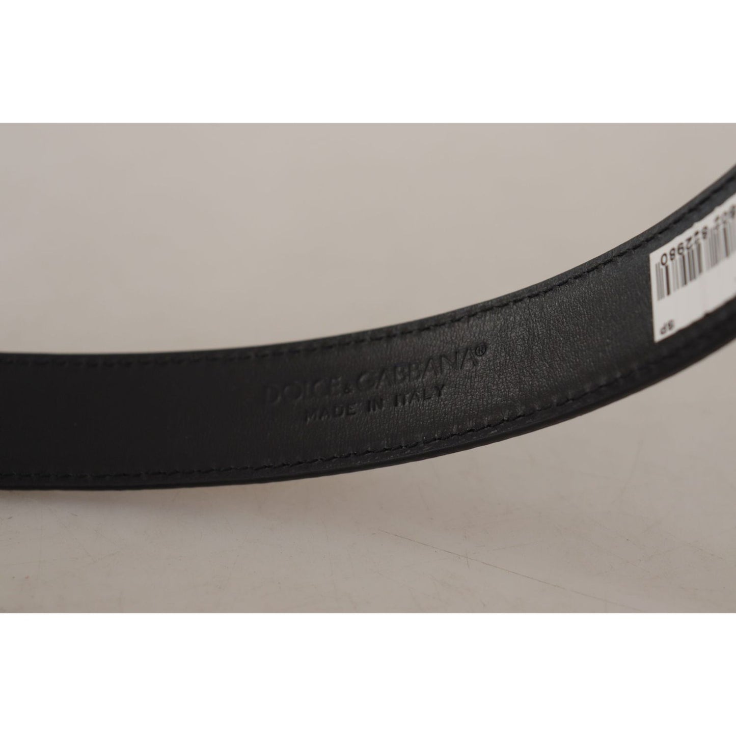 Dolce & Gabbana Brown Leather Leopard Print Bronze Metal Buckle Belt