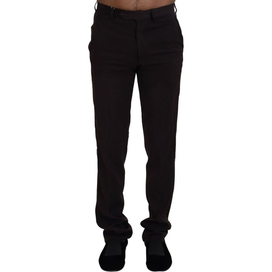 BENCIVENGA Brown Straight Fit Formal Men Pants PAN71364 - 46