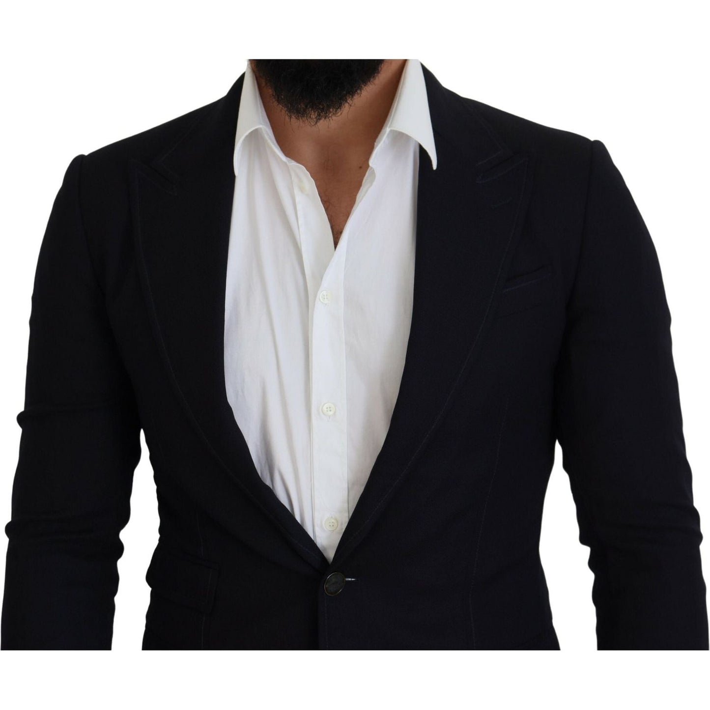 Dolce & Gabbana Blue Wool Formal Taormina Blazer