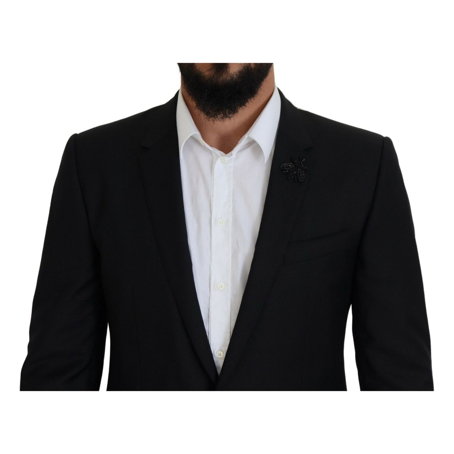 Dolce & Gabbana Black Single Breasted 2 Piece MARTINI Suit