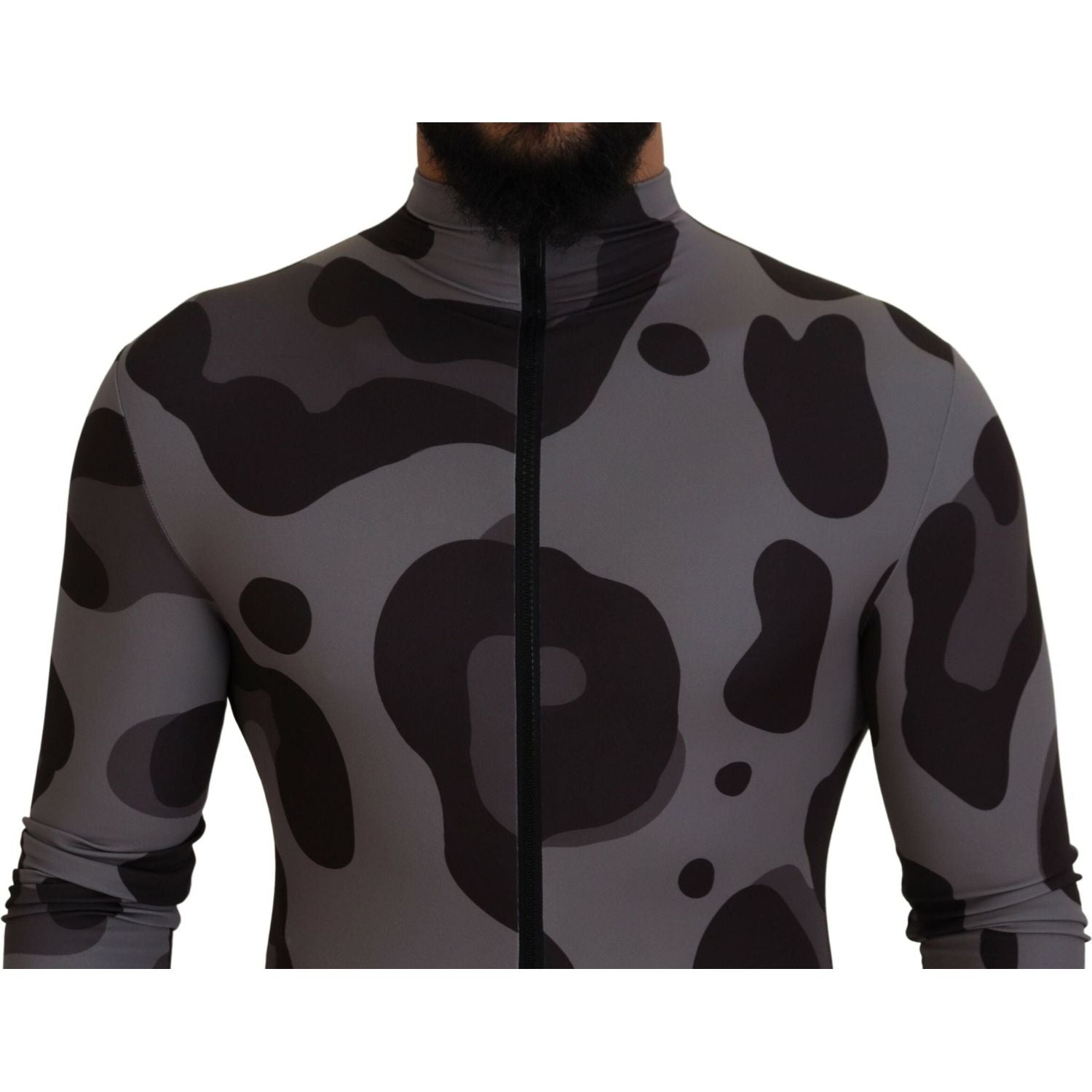 Elite 灰色图案男士潜水服泳装