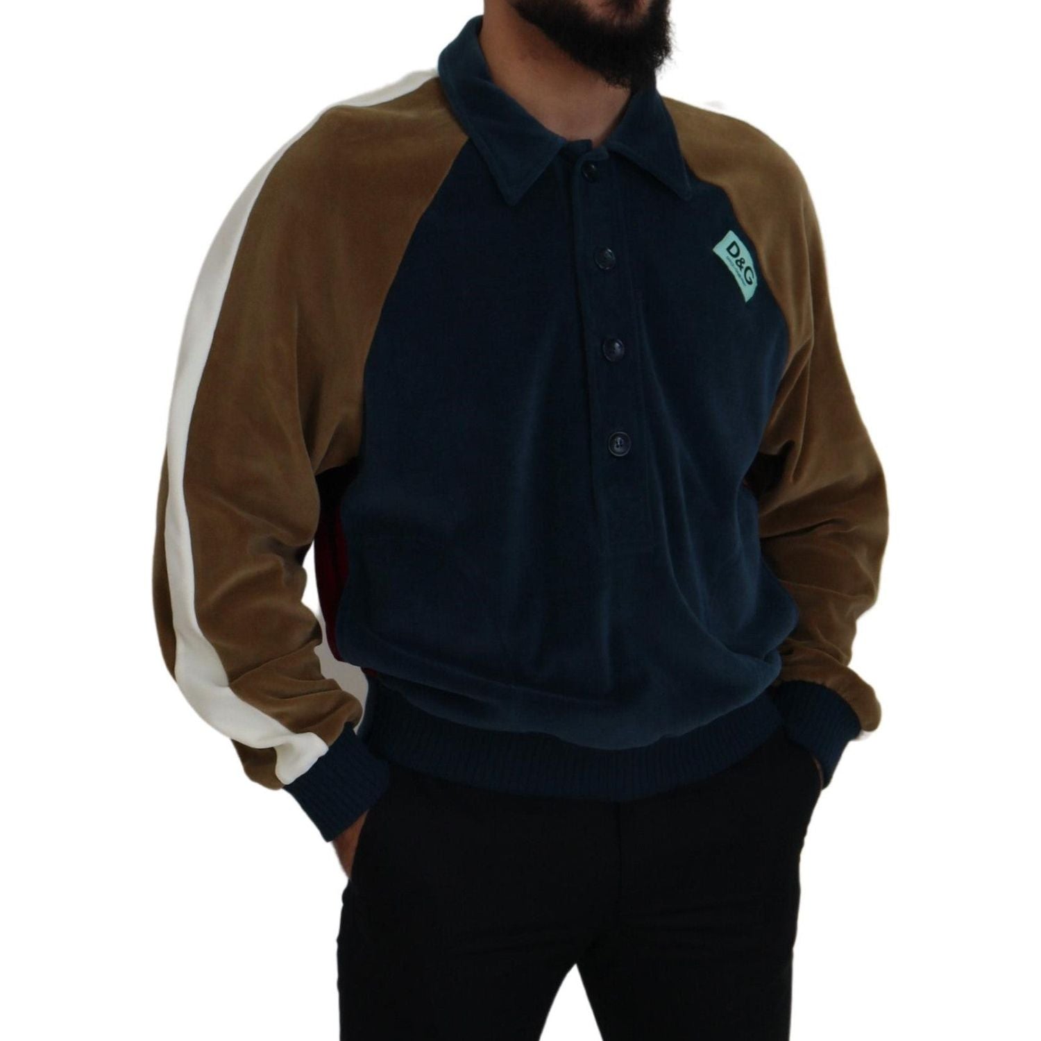 精致多色套头毛衣