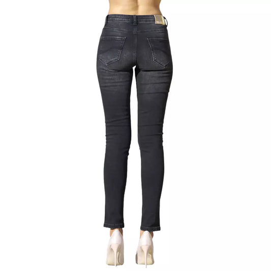 Yes Zee Black Cotton Women's Jean YE-10566-W25