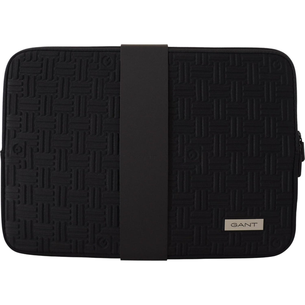 Gant Black Padded Pouch Bag Zipper Cover Sleeve Case VAS130823