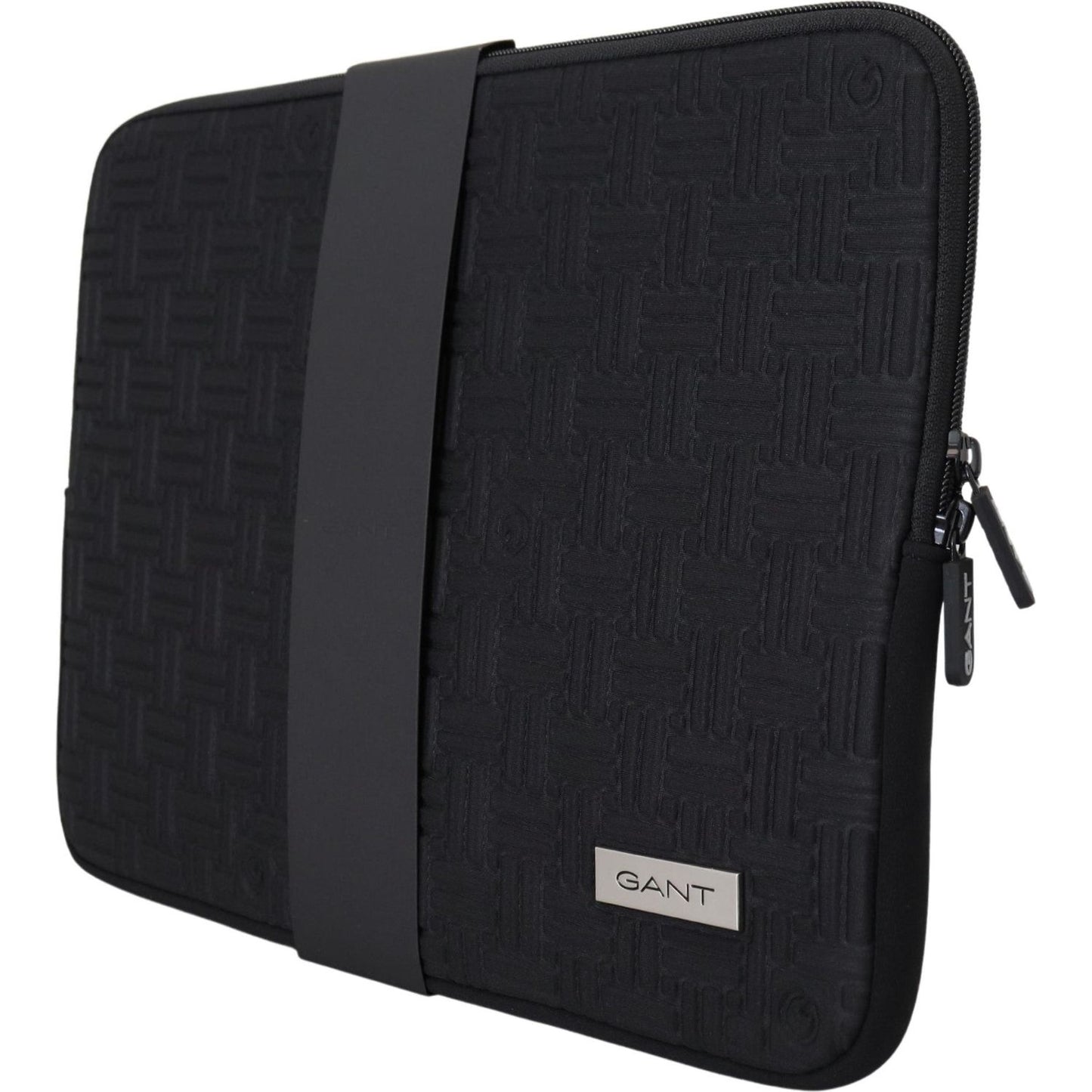 Gant Black Padded Pouch Bag Zipper Cover Sleeve Case VAS130823