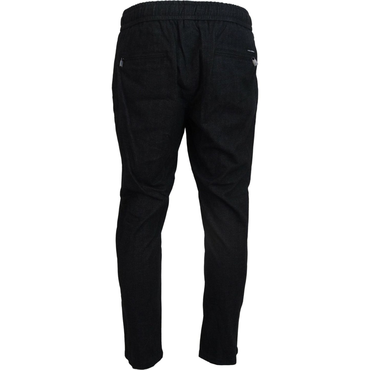 Dolce & Gabbana Grey Cotton Tapered Cotton Pants
