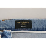 Dolce & Gabbana Blue Wash Slim Fit Cotton Denim Jeans PAN74541- 60