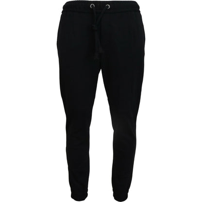 Dolce & Gabbana Black Mens Sport Wool Sweatpants Pants