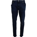 Dolce & Gabbana Dark Blue Cotton Denim SKINNY Jeans PAN74546- 58