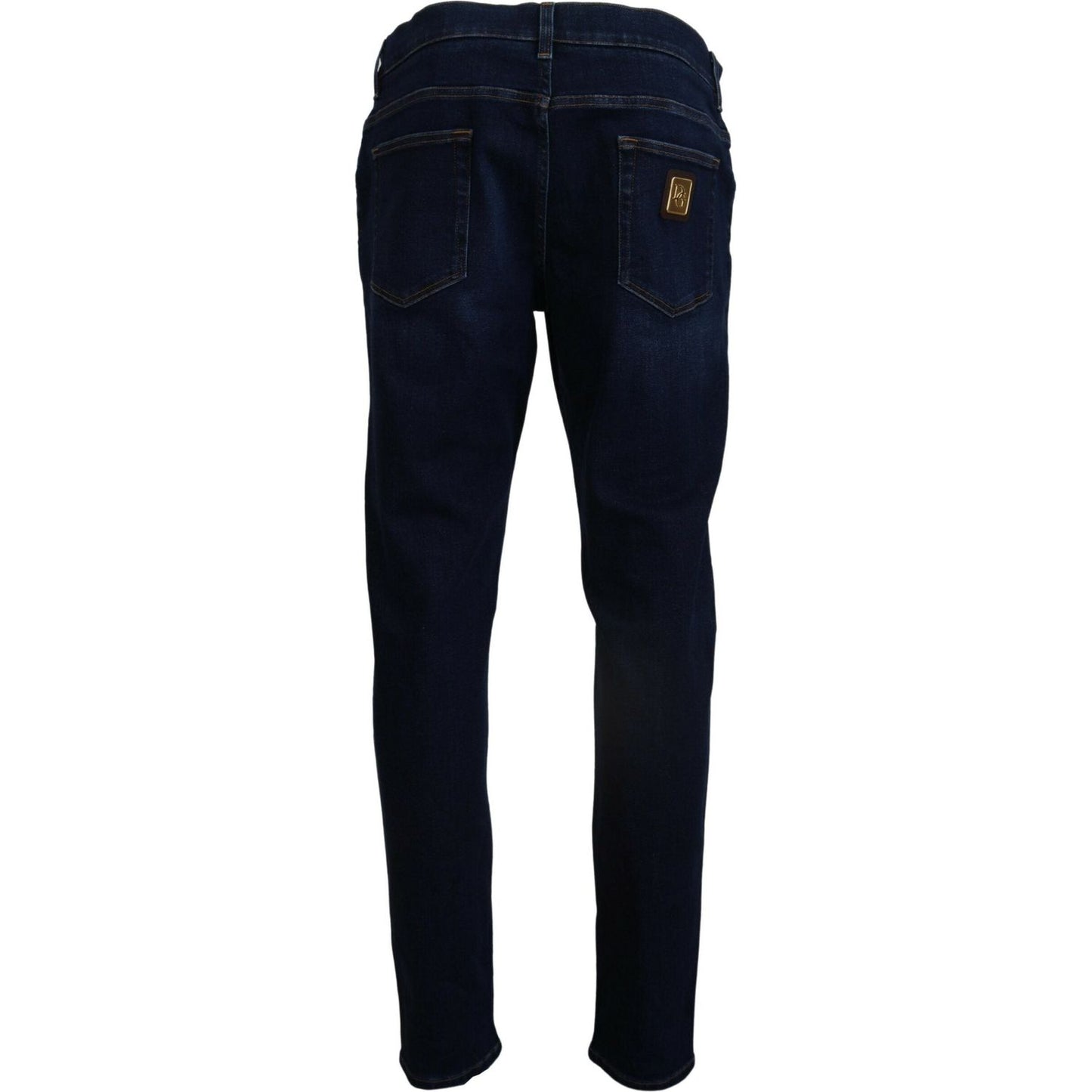 Dolce & Gabbana Dark Blue Cotton Denim SKINNY Jeans PAN74546- 58