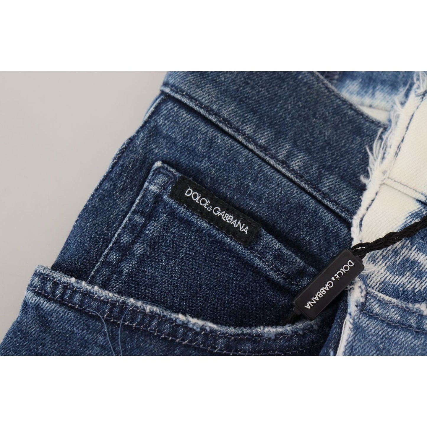 Dolce & Gabbana Blue Ceasar Denim Cotton Loose Fit Jeans PAN74549- 46