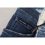 Dolce & Gabbana Blue Ceasar Denim Cotton Loose Fit Jeans PAN74549- 46