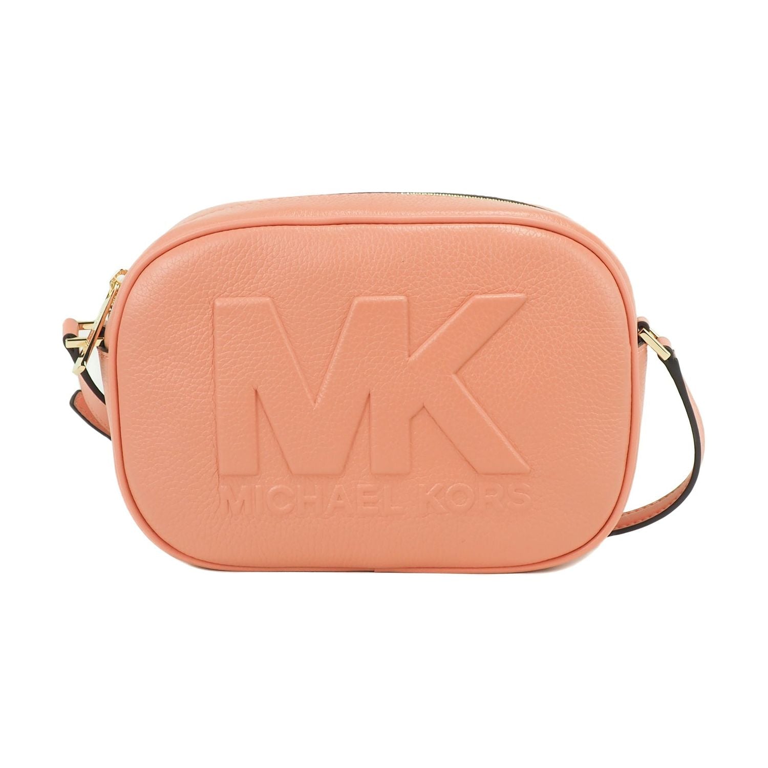 حقيبة كروس بودي Jet Set Travel متوسطة الحجم من الجلد بتصميم بيضاوي من Michael Kors
