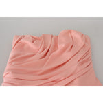 Dolce & Gabbana Pink Silk Stretch Strapless Sheath Dress DR28878-42