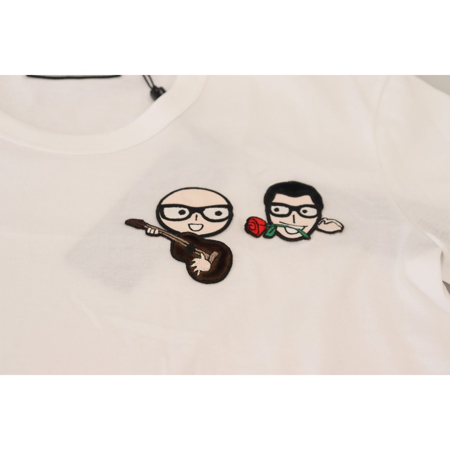 Dolce & Gabbana White #dgfamily Crewneck Cotton T-shirt TSH8067- 38