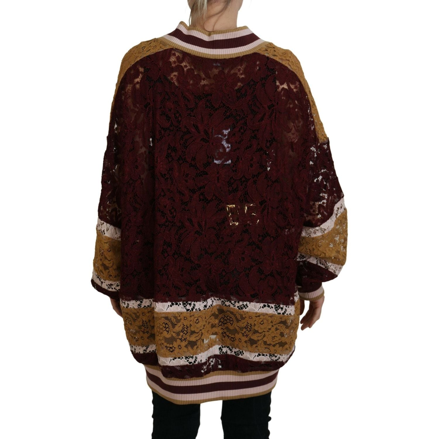 多色 V 领套头衫