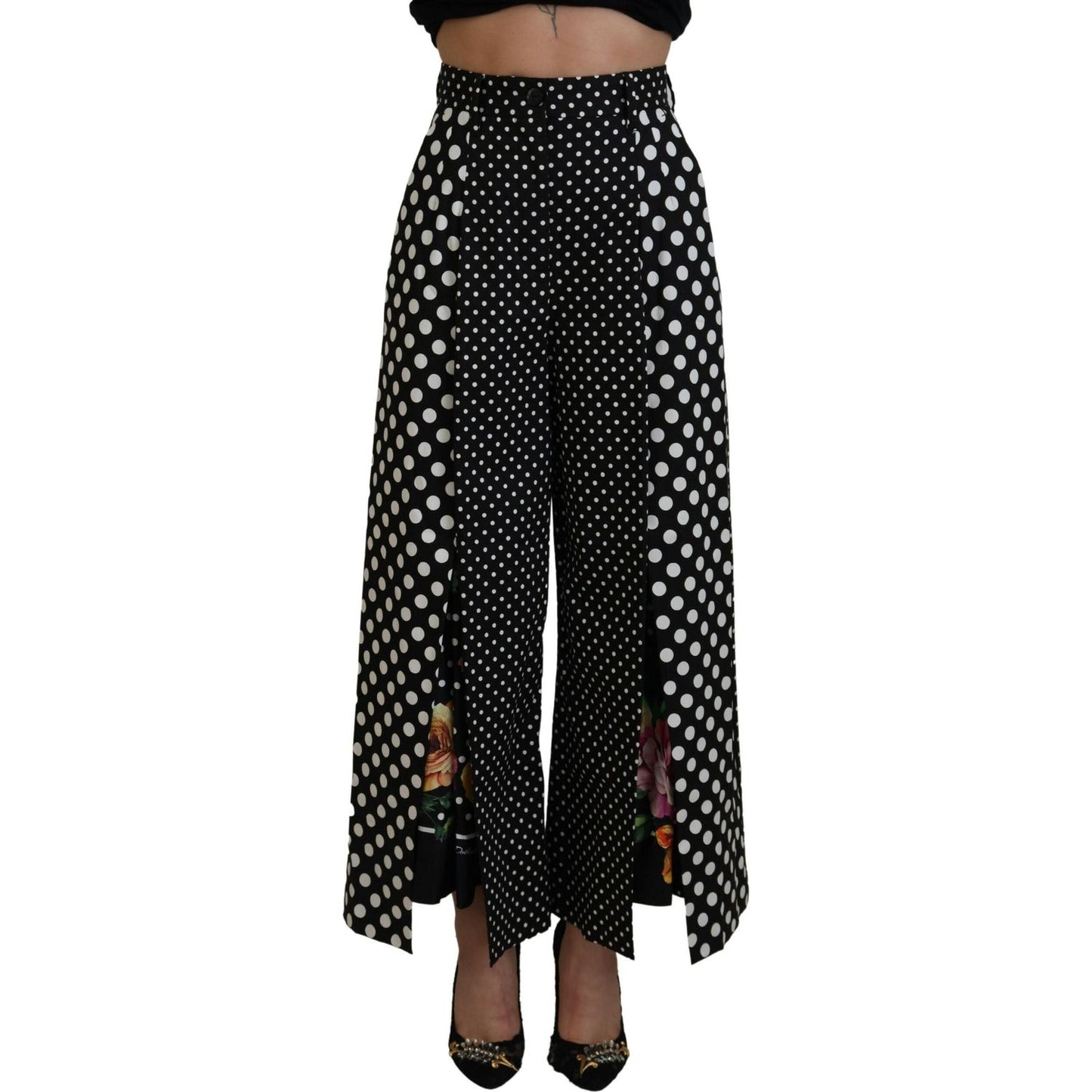Dolce & Gabbana Multicolor Polka Dots High Waist Pants