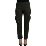 Ermanno Scervino Green Lace Up Leg Women Tapered Pants PAN74092- 40