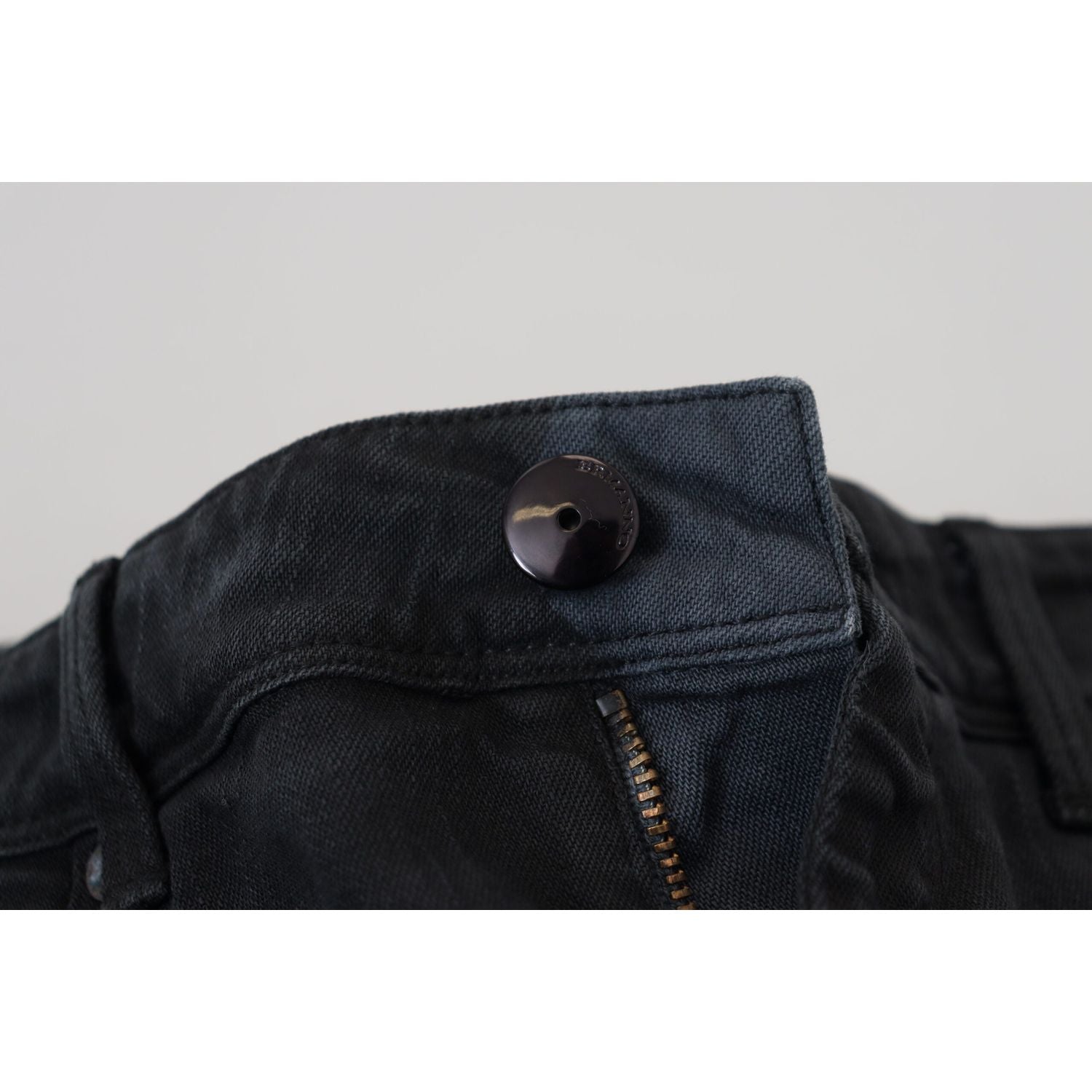 时尚低腰黑色紧身牛仔裤